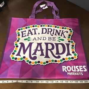 NWT Huge Mardi Gras Rouses Shopping Bag